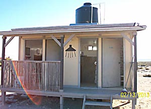 Base Camp Solar shower, Whale watching Baja Mexico